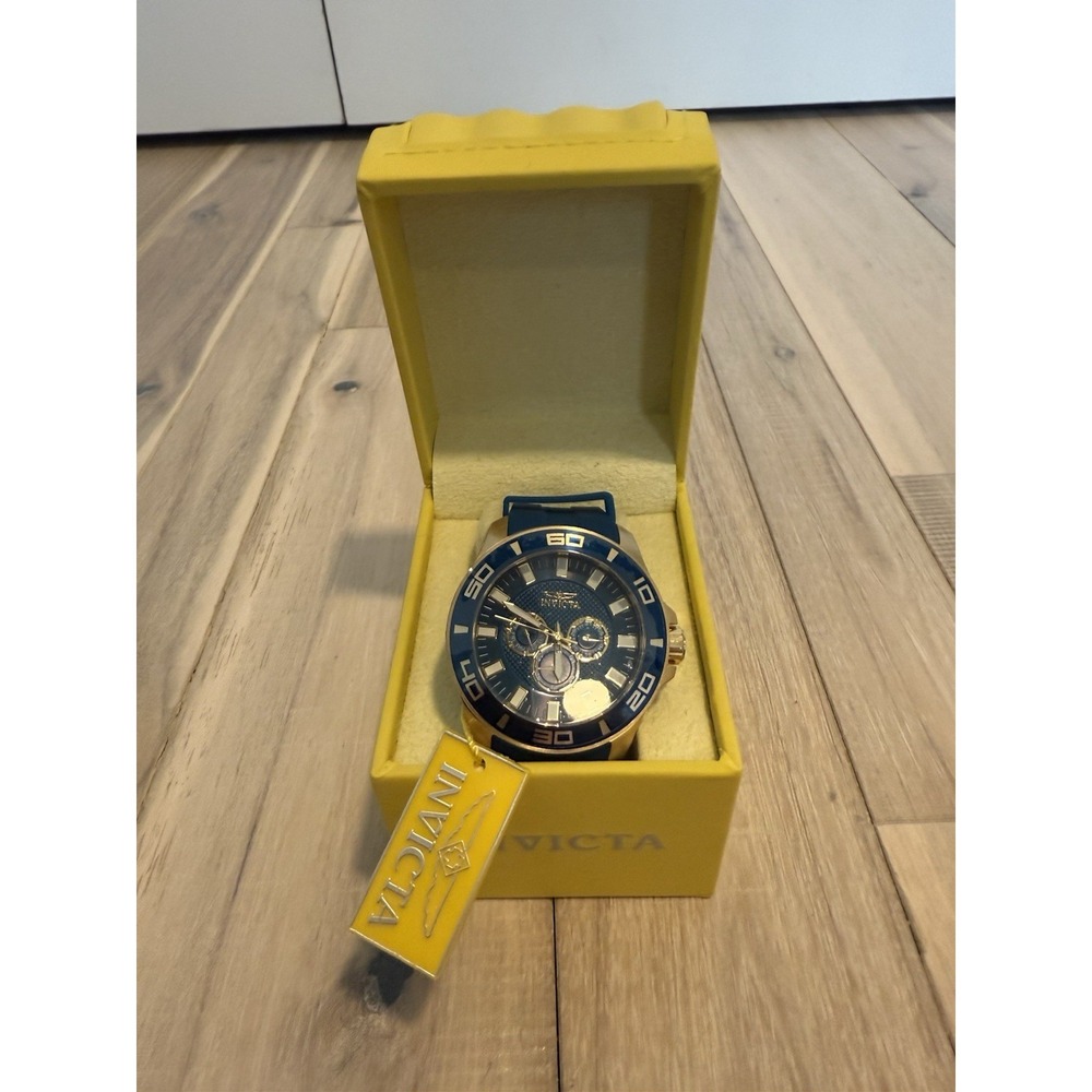 NEW Invicta Men's 50mm PRO DIVER Quartz BLUE DIAL Blue/Silver Tone SS Watch